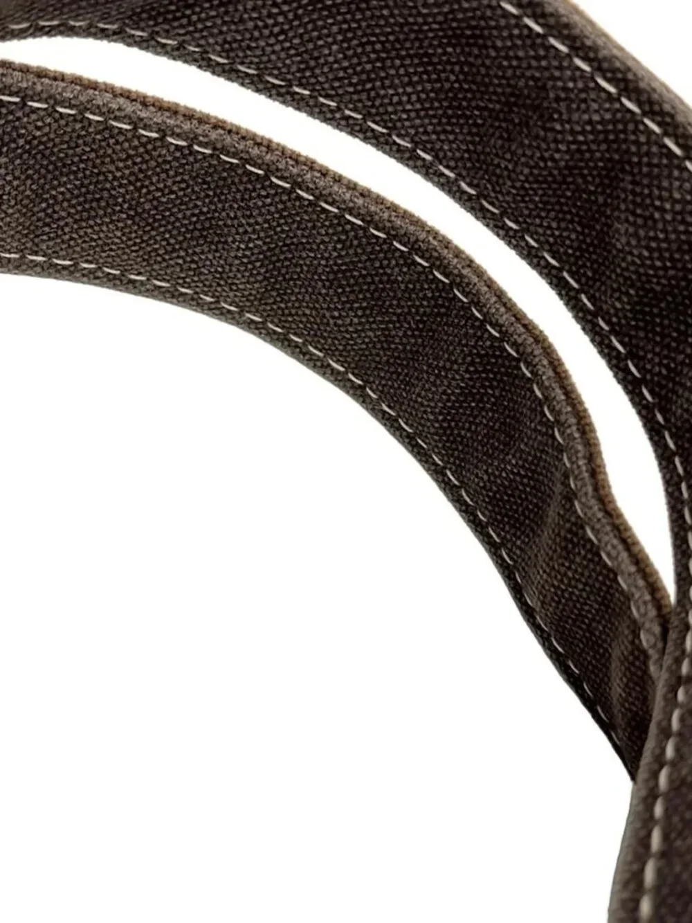 sitaparantica Dark Brown Canvas Leather Tote Bag